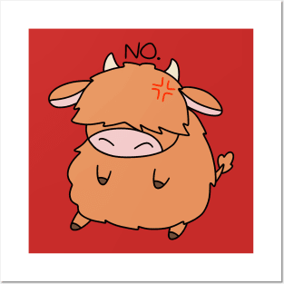 "No" Highland Cow Posters and Art